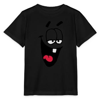 Rire Visage comique Schadenfreude Rire - T-shirt bio MINI CREATOR Stanley/Stella Enfant - noir - Devant - Mikhail (115cm)
