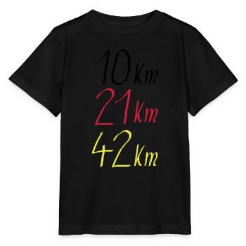 Running distance 10km 21km 42km Germany - Stanley/Stella MINI CREATOR Kids’ T-Shirt - black - Front - Mikhail (115cm)