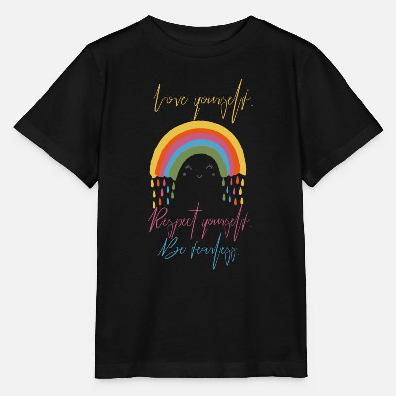 Rainbow, Rainbow - Stanley/Stella MINI CREATOR Kids’ T-Shirt - black