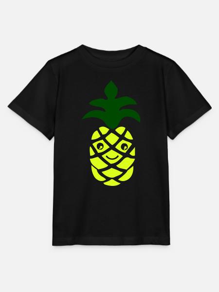 Ananas - Stanley/Stella Kinder T-Shirt MINI CREATOR - Schwarz