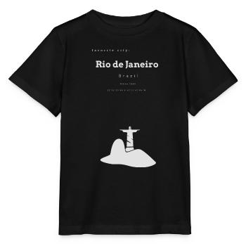 Rio de Janeiro Lieblingsstadt Koordinaten - Stanley/Stella Kinder T-Shirt MINI CREATOR  - Schwarz - Vorne - Mikhail (115cm)