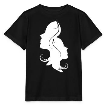 Classic Art Nouveau 2 Tone Women T Shirt Design - Stanley/Stella MINI CREATOR Kids’ T-Shirt - black - Front - Mikhail (115cm)
