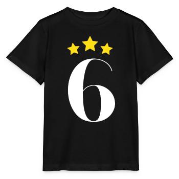 6. Jahrestag Stern - Stanley/Stella Kinder T-Shirt MINI CREATOR  - Schwarz - Vorne - Mikhail (115cm)