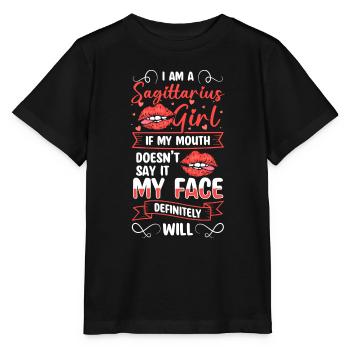 Schütze Sterne Konstellation - Stanley/Stella Kinder T-Shirt MINI CREATOR  - Schwarz - Vorne - Mikhail (115cm)