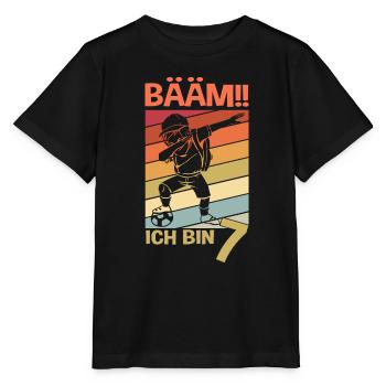 Geburtstagskind Fußball Junge Dabbing Fußballmotiv - Stanley/Stella Kinder T-Shirt MINI CREATOR  - Schwarz - Vorne - Mikhail (115cm)