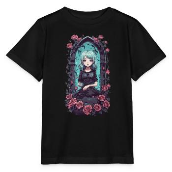 Kawaii Goth Anime Fille Victorien Magique - T-shirt bio MINI CREATOR Stanley/Stella Enfant - noir - Devant - Mikhail (115cm)