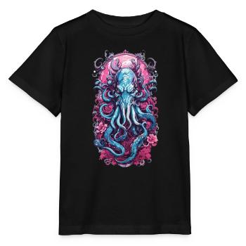 Occult Kraken Monster Halloween Goth Design - Stanley/Stella MINI CREATOR Kids’ T-Shirt - black - Front - Mikhail (115cm)
