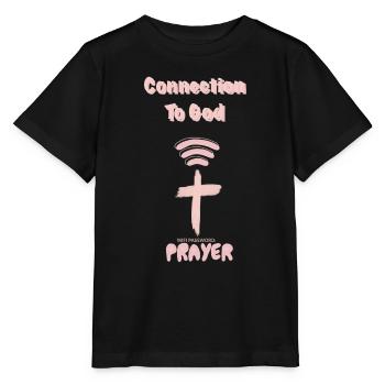Connection to God God Praying - Stanley/Stella MINI CREATOR Kids’ T-Shirt - black - Front - Mikhail (115cm)
