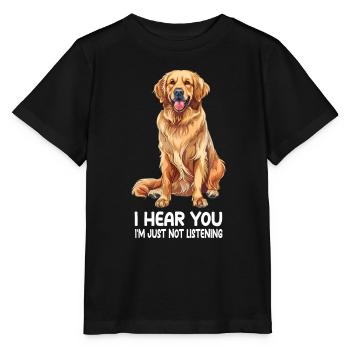 Golden Retriever - Stanley/Stella Kinder T-Shirt MINI CREATOR  - Schwarz - Vorne - Mikhail (115cm)