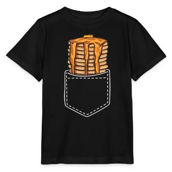 Pancake Breakfast Pancakes - Stanley/Stella MINI CREATOR Kids’ T-Shirt - black - Front - Mikhail (115cm)