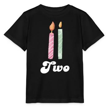 Kerze zum 2. Jahrestag - Stanley/Stella Kinder T-Shirt MINI CREATOR  - Schwarz - Vorne - Mikhail (115cm)