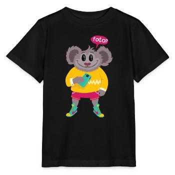 Modisches Foto -Tier möchte ein selbstportrait - Stanley/Stella Kinder T-Shirt MINI CREATOR  - Schwarz - Vorne - Mikhail (115cm)
