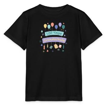 Joyeuse fête de célébration de l’école des 100 jours - T-shirt bio MINI CREATOR Stanley/Stella Enfant - noir - Devant - Mikhail (115cm)