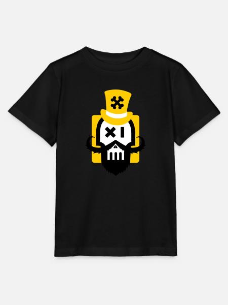 Bartschädel gelb - Stanley/Stella Kinder T-Shirt MINI CREATOR  - Schwarz