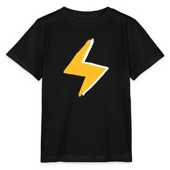 Flash avec des super pouvoirs - Costume - T-shirt bio MINI CREATOR Stanley/Stella Enfant - noir - Devant - Mikhail (115cm)