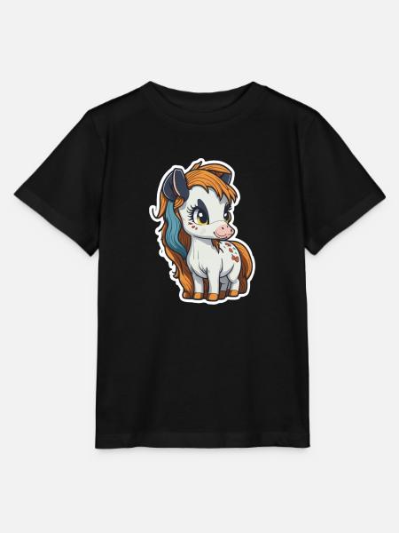 Stutfohlen Pony 3 - Stanley/Stella Kinder T-Shirt MINI CREATOR - Schwarz