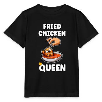 Lustiges gebratenes Huhn Frau Mädchen Geschenk - Stanley/Stella Kinder T-Shirt MINI CREATOR  - Schwarz - Vorne - Mikhail (115cm)