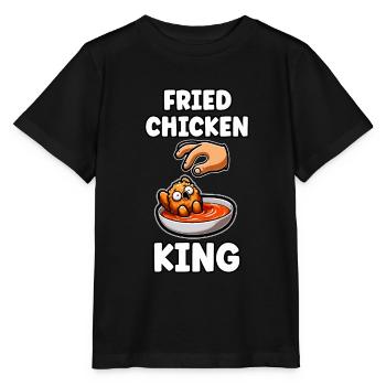 Lustiges gebratenes Huhn Mann Junge Geschenk - Stanley/Stella Kinder T-Shirt MINI CREATOR  - Schwarz - Vorne - Mikhail (115cm)