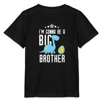 Gonna be big brother-I will big brother Dino - Stanley/Stella MINI CREATOR Kids’ T-Shirt - black - Front - Mikhail (115cm)