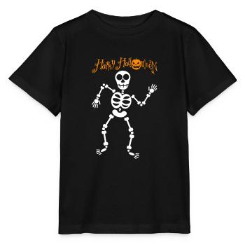 Happy Halloween | Kinder, gruselig, Skelett - Stanley/Stella Kinder T-Shirt MINI CREATOR  - Schwarz - Vorne - Mikhail (115cm)