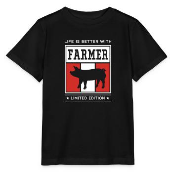 Farmer - Stanley/Stella Kinder T-Shirt MINI CREATOR  - Schwarz - Vorne - Mikhail (115cm)