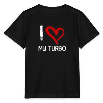 J'aime mon turbo - T-shirt bio MINI CREATOR Stanley/Stella Enfant - noir - Devant - Mikhail (115cm)