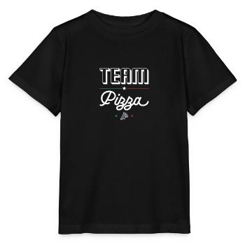 Team Pizza - Pour fans de pizza et les Pizzaiolos - T-shirt bio MINI CREATOR Stanley/Stella Enfant - noir - Devant - Mikhail (115cm)