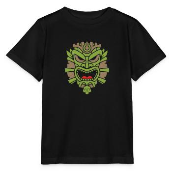 Mystical Mysterious Aztec Mask - Stanley/Stella MINI CREATOR Kids’ T-Shirt - black - Front - Mikhail (115cm)