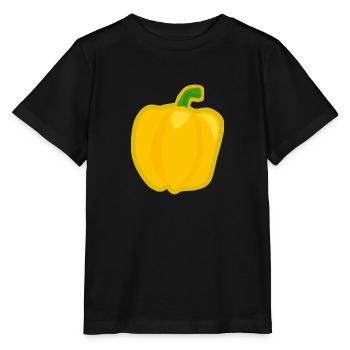 paprika chilli chili pepper citrus veggie vegetable - Stanley/Stella MINI CREATOR Kids’ T-Shirt - black - Front - Mikhail (115cm)
