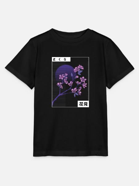Cherry Blossom Japan Aesthetic Japanese - Stanley/Stella Kinder T-Shirt MINI CREATOR  - Schwarz