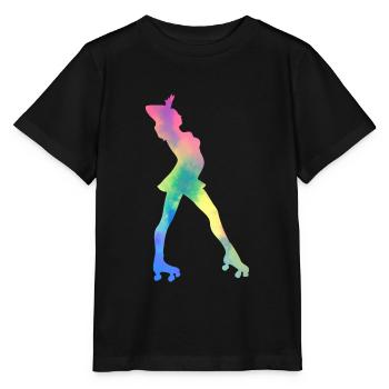 Girl rollerblading inline skating rollerblading - Stanley/Stella MINI CREATOR Kids’ T-Shirt - black - Front - Mikhail (115cm)
