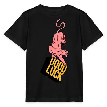 GOOD LUCK | Retro | Vintage | Design - Stanley/Stella Kinder T-Shirt MINI CREATOR  - Schwarz - Vorne - Mikhail (115cm)