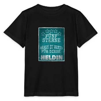 Fünf Sterne für Heldin - Stanley/Stella Kinder T-Shirt MINI CREATOR  - Schwarz - Vorne - Mikhail (115cm)
