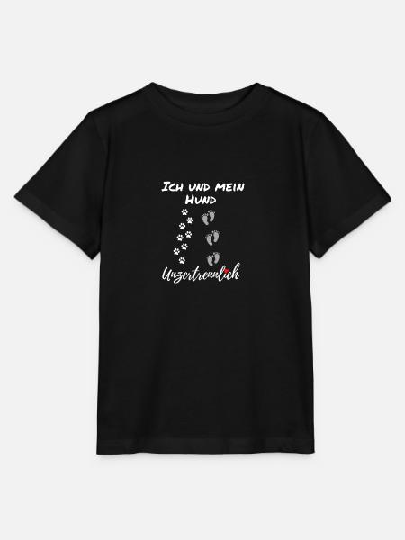 Ich und mein Hund Tshirt .Geschenkidee Weihnachten - Stanley/Stella Kinder T-Shirt MINI CREATOR  - Schwarz