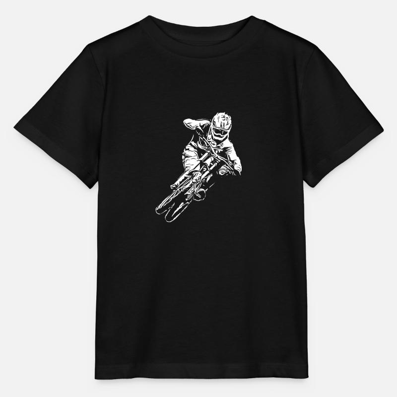 Cadeau de vélo de montagne / VTT de descente - T-shirt bio MINI CREATOR Stanley/Stella Enfant - noir