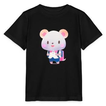 Animal mignon content d'aller à l'école enfant sac - T-shirt bio MINI CREATOR Stanley/Stella Enfant - noir - Devant - Mikhail (115cm)