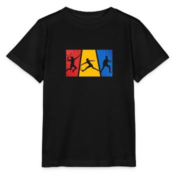 badminton badminton badminton player - Stanley/Stella MINI CREATOR Kids’ T-Shirt - black - Front - Mikhail (115cm)