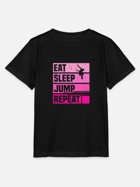 Eat sleep Jump Trampolinspringer Trampolin - Stanley/Stella Kinder T-Shirt MINI CREATOR - Schwarz