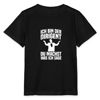 Ich bin der Dirigent Chorleiter Dirigenten - Stanley/Stella Kinder T-Shirt MINI CREATOR  - Schwarz - Vorne - Mikhail (115cm)