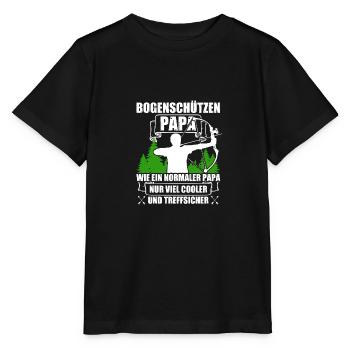 Papa arc et flèche tir à l’arc Archer - T-shirt bio MINI CREATOR Stanley/Stella Enfant - noir - Devant - Mikhail (115cm)
