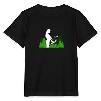 Archer à l’arc et aux flèches Archer - T-shirt bio MINI CREATOR Stanley/Stella Enfant - noir - Devant - Mikhail (115cm)
