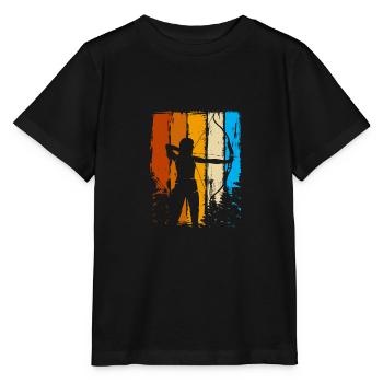 Archer à l’arc et aux flèches Archer - T-shirt bio MINI CREATOR Stanley/Stella Enfant - noir - Devant - Mikhail (115cm)