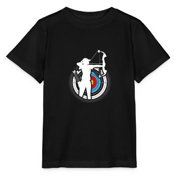 Archer à l’arc et aux flèches Archer - T-shirt bio MINI CREATOR Stanley/Stella Enfant - noir - Devant - Mikhail (115cm)