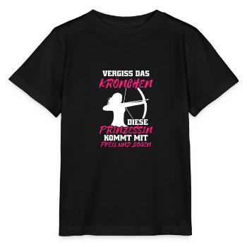 Princesse flèche arc archer tir à l’arc - T-shirt bio MINI CREATOR Stanley/Stella Enfant - noir - Devant - Mikhail (115cm)