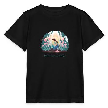 Gardening is My Therapy – Nature & Relaxation - Stanley/Stella MINI CREATOR Kids’ T-Shirt - black - Front - Mikhail (115cm)