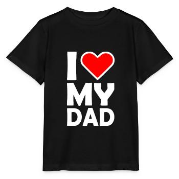 I love my dad - Stanley/Stella Kinder T-Shirt MINI CREATOR  - Schwarz - Vorne - Mikhail (115cm)