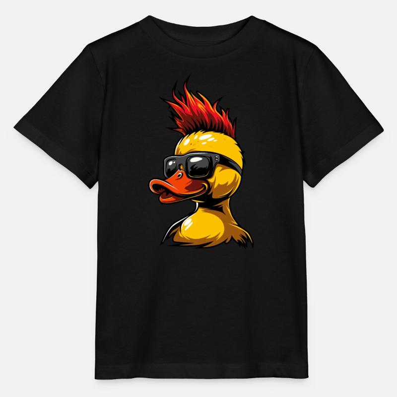Canard en caoutchouc Punk - T-shirt bio MINI CREATOR Stanley/Stella Enfant - noir