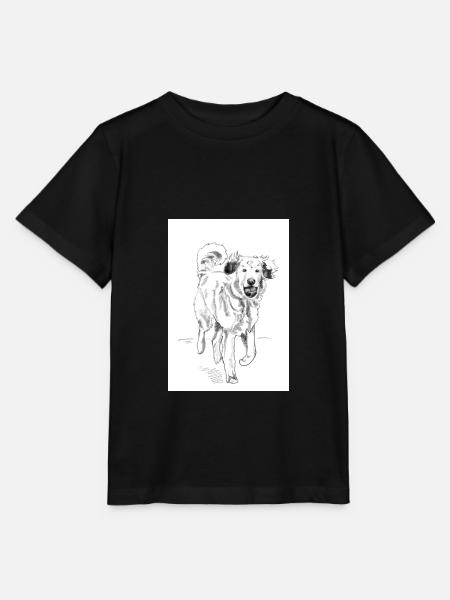 Illustration "Hund" - Stanley/Stella Kinder T-Shirt MINI CREATOR  - Schwarz