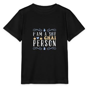 Thé Chai Latte - T-shirt bio MINI CREATOR Stanley/Stella Enfant - noir - Devant - Mikhail (115cm)