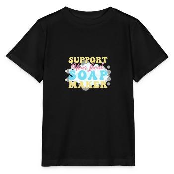 Seife Herstellen Handgemachte Seife - Stanley/Stella Kinder T-Shirt MINI CREATOR  - Schwarz - Vorne - Mikhail (115cm)